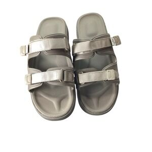 Suicoke KAW-CAB Platform Slides Sage Green Grey Adjustable Strap Sandals Unisex